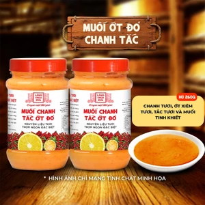 COMBO 2 HỦ Muối chanh tắc ớt đỏ 260g nguyên liệu tươi ngon Trang Trại Sạch Thôn Xanh Farm