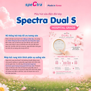 Máy Hút Sữa Điện Đôi Spectra Dual S Chính Hãng | Động Cơ Kép, Hút Kiệt Êm Ái, Kích Sữa Hiệu Quả