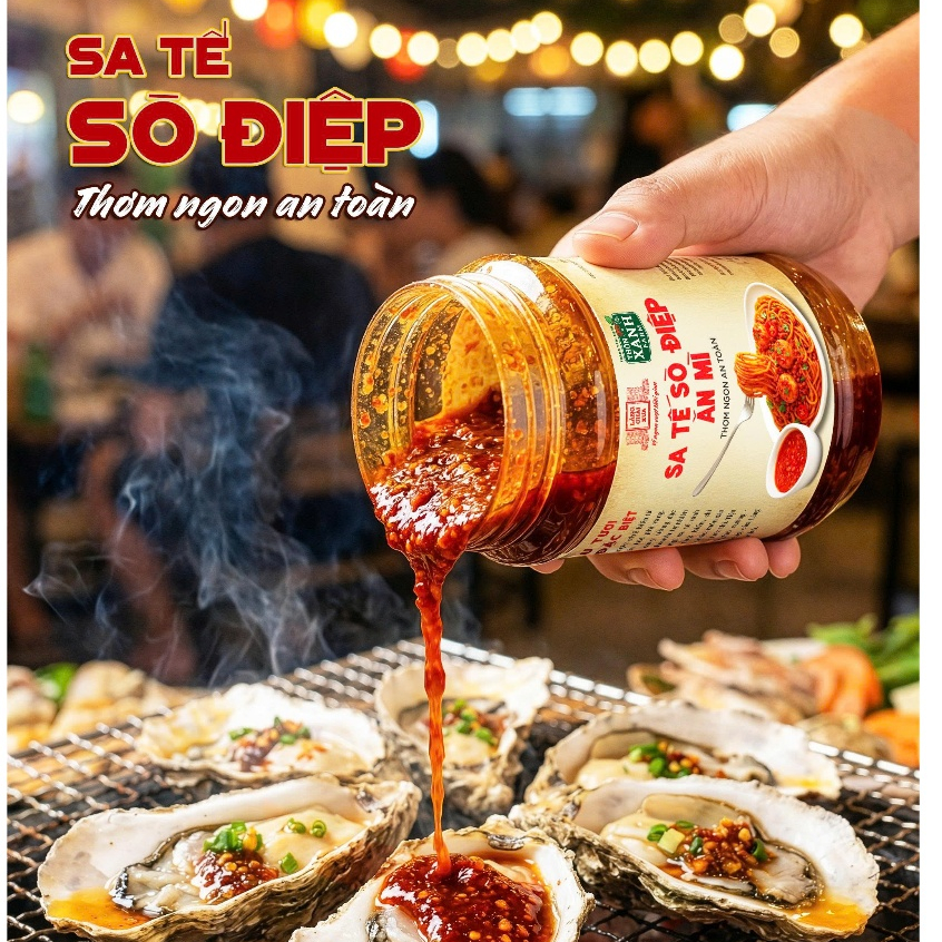 [Combo 3 hủ 260g] Sa tế sò điệp ăn mì Thôn Xanh Farm dùng ăn mì, các món chiên, nướng, phở, bún, cơm