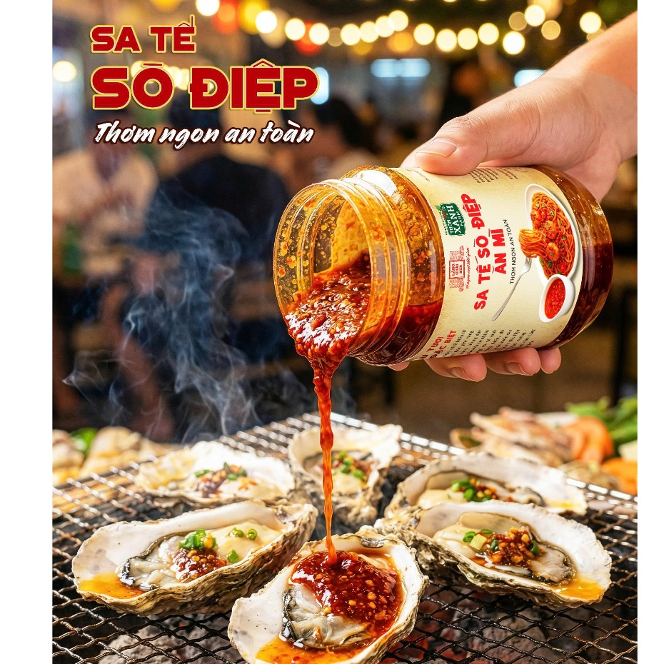 [Hủ 260g] Sa tế sò điệp ăn mì Thôn Xanh Farm dùng ăn mì, các món chiên, nướng, phở, bún