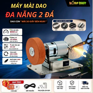 Máy Mài Dao Kéo 2 Đá Động Cơ Mạnh Mẽ, Máy Đánh Bóng Điều Chỉnh Tốc Độ Linh Hoạt, Máy Mài Mini Mài Thô Mài Tinh Cao Cấp