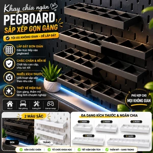 Kệ Lưới Chia ô- 6 Kích Thước – KỆ LƯỚI TREO BẢNG 6 KÍCH THƯỚC(6 Sizes) Phụ Kiện Pegboard Chân Dẹt