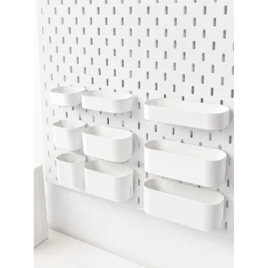 Kệ Treo Tường – Hộp Đựng Đồ 9 Size Đa Năng, Gắn Bảng Pegboard , Sâu 50mm Chân Dẹt