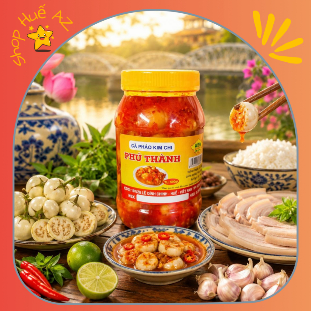 Mắm Cà Pháo Kim Chi PHÚ THÀNH 500gr_ Siêu giòn_ Siêu ngon_ Đặc sản Huế