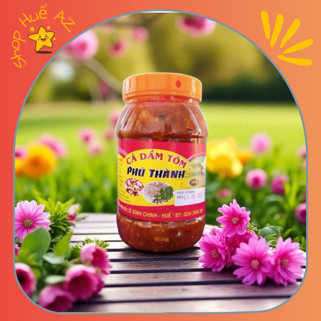 Cà Dầm Tôm ( mắm cà trộn tôm chua) Phú Thành 500g 🎈 Đặc sản Huế 🎈