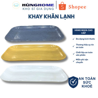COMBO 15 Khay chữ nhật đựng khăn lạnh bằng nhựa Melamine bền đẹp – Hunghome