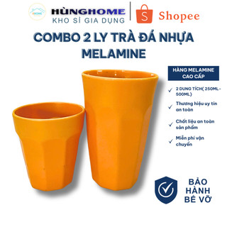 COMBO 10 LY NHỰA MELAMINE 250ml/500ml LY TRÀ CHỊU NHỆT 120 độ LOẠI DÀY NHIỀU MÀU - HUNGHOME