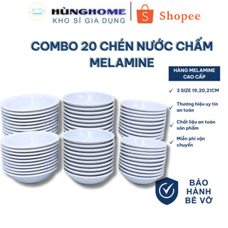 Combo 20 chén chấm nhựa melamine nhiều màu, 3 size - Chén đựng gia vị, chén muối tiêu