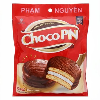(Combo 1-2-4-6 Bịt) Bánh Phủ Sôcôla ChocoPN Phạm Nguyên (Gói 12 Cái x 18g)