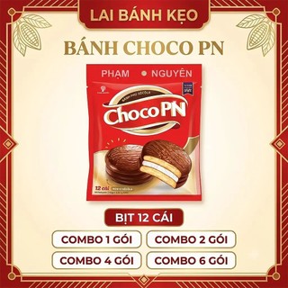(Combo 1-2-4-6 Bịt) Bánh Phủ Sôcôla ChocoPN Phạm Nguyên (Gói 12 Cái x 18g)