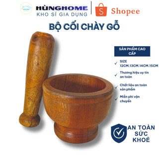 BỘ CHÀY CỐI GÕ TỰ NHIÊN NHIỀU SIZE 12CM.13CM.14CM.15CM CAO CẤP - HUNGHOME