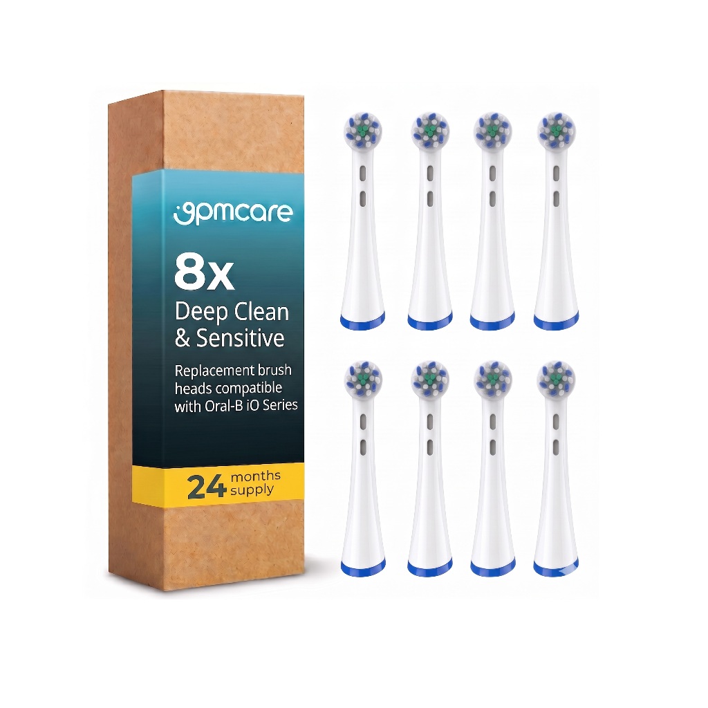 Đầu Bàn Chải Điện 9pmcare iO tương thích với Oral-B iO Series 1-10 – Đầu Thay Thế (Hộp 8 Cái)