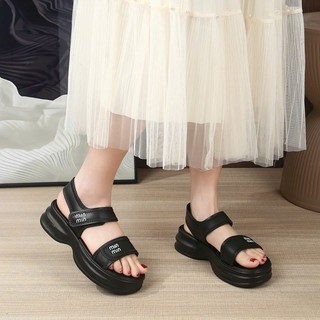 Giày Sandal Nữ Đế Bánh Mì Cao Cấp Min Min Thời Trang Hàn Quốc, Sandal Quai Ngang Êm Chân - 828