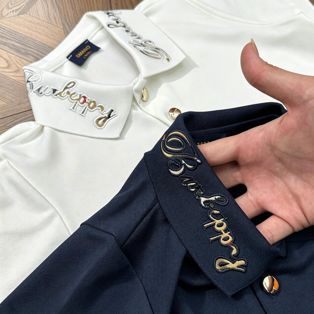 Áo Polo Bé Trai Bắp Bơ Ri Thêu Chữ Cổ Hot Hit_ Áo Polo Cho Bé Chất Cotton Cao Cấp