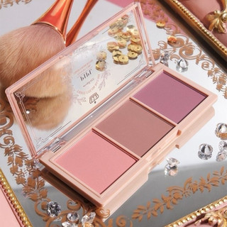 Bảng phấn má PIPL 3 ô Trang Điểm Make Up tông cam hồng đào