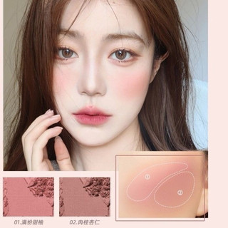 Bảng phấn má PIPL 3 ô Trang Điểm Make Up tông cam hồng đào