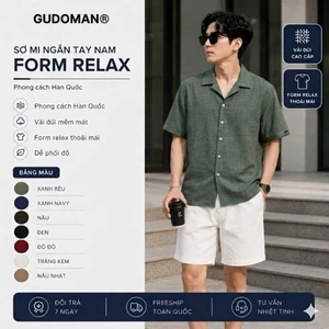 Áo Sơ Mi Mùa Hè Tay Ngắn Nam Nữ Form RELAX Chất Vải Đũi Vân Mây Mềm Nhẹ Mát Trẻ Trung