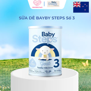 Sữa dê công thức nguyên kem Baby Steps số 3 cho bé từ 12-36M 900gr CHÍNH HÃNG, hỗ trợ tiêu hoá, phát triển não bộ cho bé