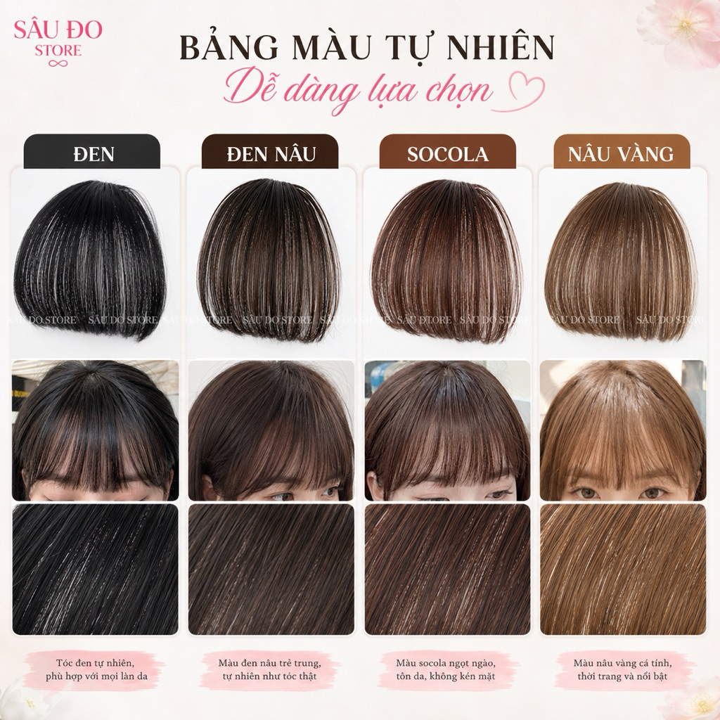 [Hàng Siêu Cấp] Kẹp Tóc Mái Giả Vô Hình Thời Trang Hàn Quốc Cho Nữ