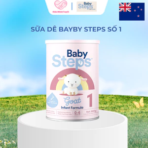 Sữa dê công thức nguyên kem Baby Step số 1 cho bé từ 0-6M 900gr CHÍNH HÃNG, hỗ trợ tiêu hoá và phát triển não bộ cho bé