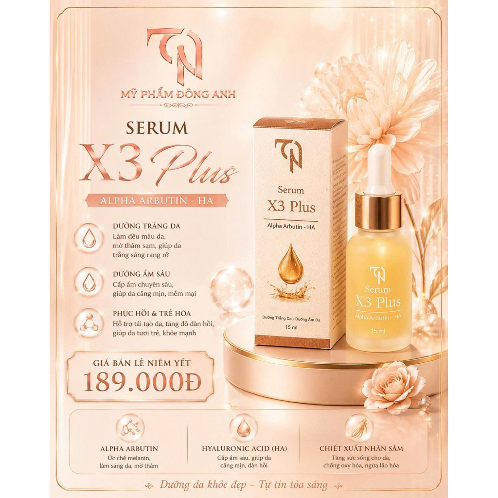 Serum X3 plus Mẫu Mới - Mỹ Phẩm Chính Hãng Đông Anh
