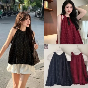 Áo cổ yếm chấm bi 3 màu NỮ the.sweaterweather TSW