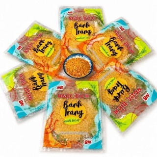 [ Combo 5 bịch ]  Bánh Tráng Ngọc Bích Vị Tỏi Ớt Muối Nhuyễn Siêu Cay Sợi Dẻo Thơm Ngon Ăn Vặt Văn Phòng Tiết Kiệm