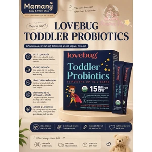 MEN VI SINH LOVEBUG TODDLERS PROBIOTICS 1–4 TUỔI (30 gói/54g)