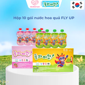 Nước uống hoa quả dinh dưỡng Fly Up Hàn Quốc cho bé hộp 10 gói đủ vị túi hút 100ml
