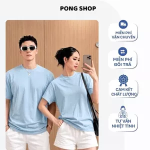 Áo Thun Nam Nữ Unisex Form Rộng,Cổ Tròn,In Chữ,Chất Cotton(Áo Phông TRƠN)