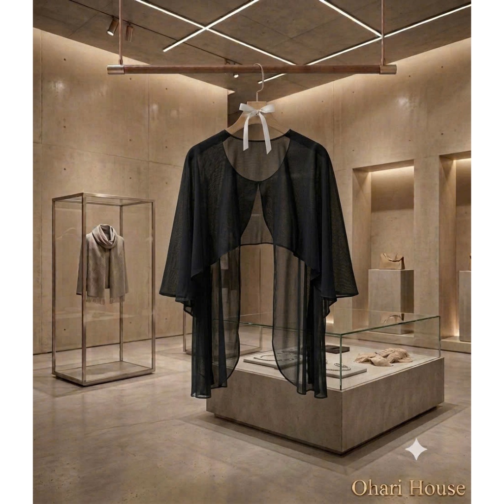 OHARI HOUSE - KHOÁC CHOÀNG VOAN TƠ MỎNG NHẸ (FREESIZE), ÁO CHOÀNG PHỐI VÁY ĐI TIỆC