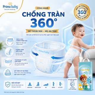 Combo 2 Bịch Bỉm Quần PrimeBaby Bản Nâng Cấp đủ size M100/ L92/ XL84/ XXL80/ 3XL76 Miếng