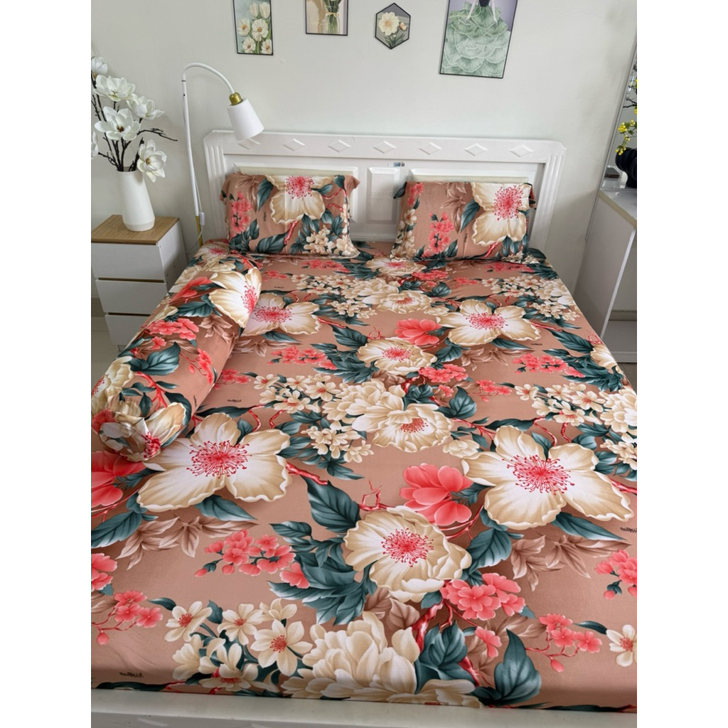 link 1 (ôm dây kéo )Bộ ga thun hàn quốc 4 món - 1m6 và 1m8