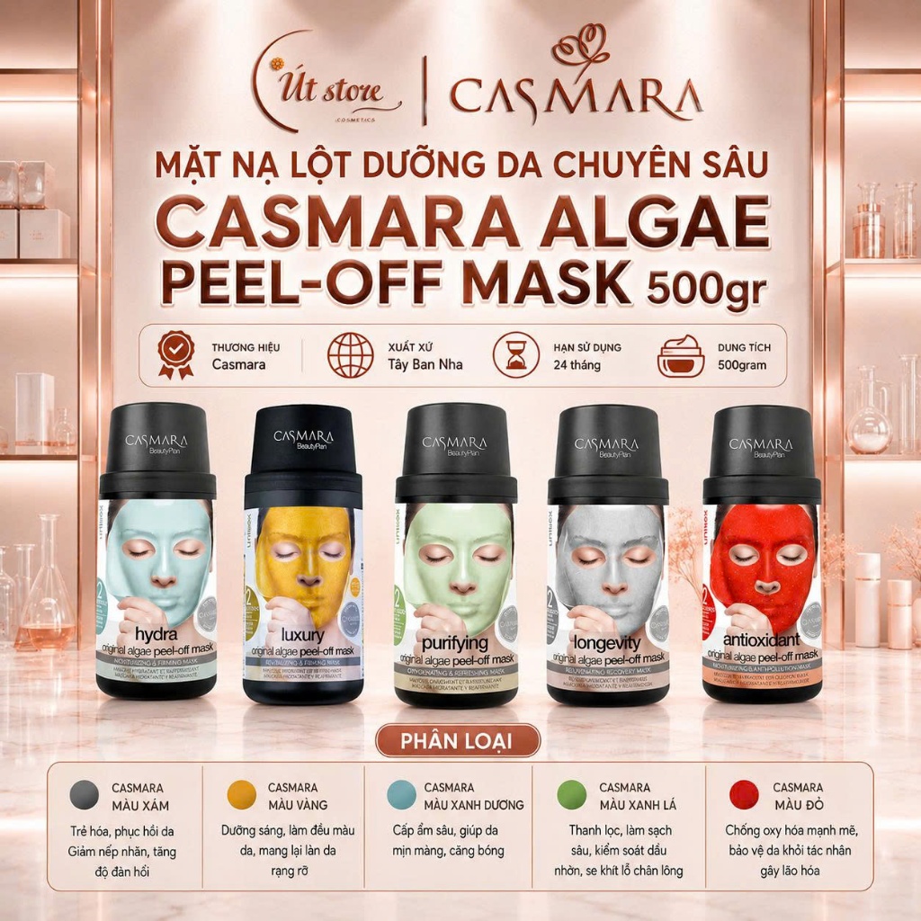 [Chính Hãng] Mặt Nạ Dưỡng Da Chuyên Sâu CASMARA ALGAE PEEL-OFF MASK 500gr