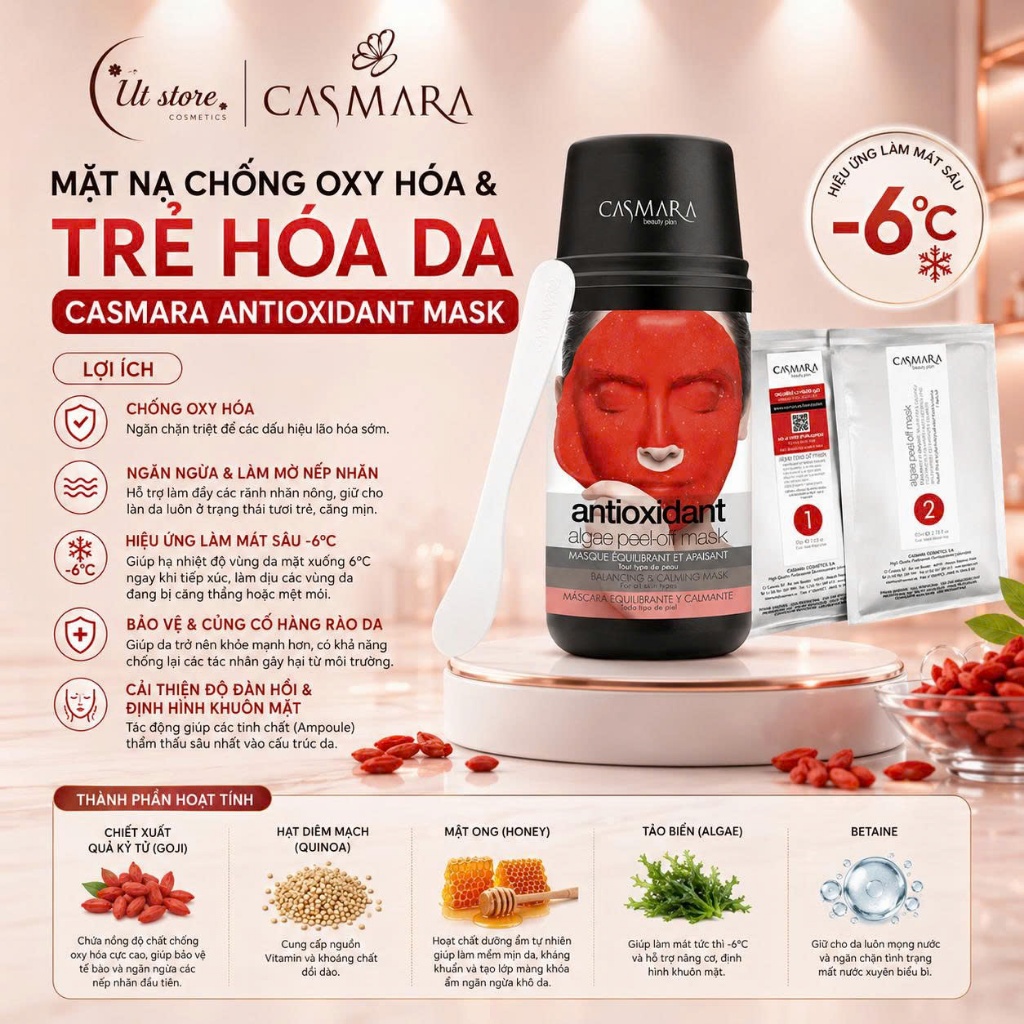 [Chính Hãng] Mặt Nạ Dưỡng Da Chuyên Sâu CASMARA ALGAE PEEL-OFF MASK 500gr