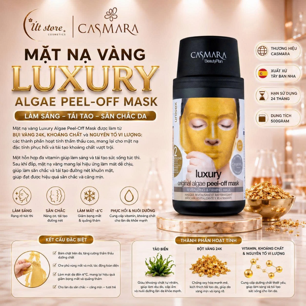 [Chính Hãng] Mặt Nạ Dưỡng Da Chuyên Sâu CASMARA ALGAE PEEL-OFF MASK 500gr