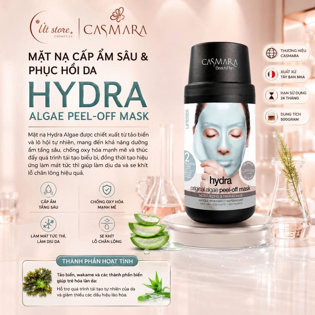 [Chính Hãng] Mặt Nạ Dưỡng Da Chuyên Sâu CASMARA ALGAE PEEL-OFF MASK 500gr
