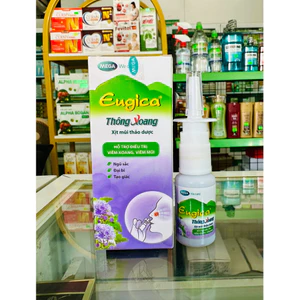 Xịt Thông Xoang Eugica Thảo Dược- Hỗ trợ giảm nghẹt và chảy mũi Chai 15ml