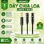 Dây Jack Âm Thanh 3.5mm Chia Thành 2 Jack Mic Và Loa ARIGATO 25CM Cho Laptop Máy Tính Giá Rẻ