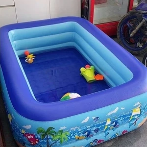 BỂ BƠI PHAO CHO BÉ, 3 TẦNG ĐÁY ĐÔI HỌA TIẾT CÂY DỪA