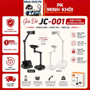 Giá Đỡ Điện Thoại Để Bàn JC-001 - Xoay 360 Độ, Điều Chỉnh 360 Độ - Hỗ Trợ Chụp Ảnh, LiveStream, Quay Video