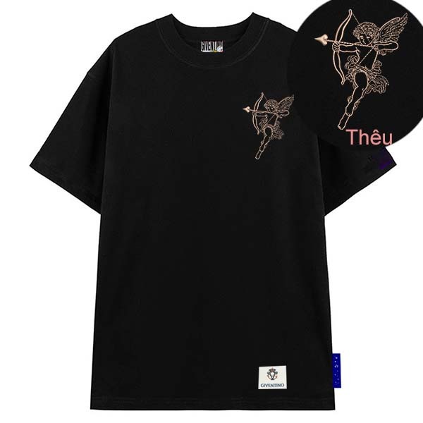 Áo Thun Thêu Thiên Thần Áo thun Localbrand Cotton L250 gsm