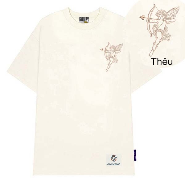 Áo Thun Thêu Thiên Thần Áo thun Localbrand Cotton L250 gsm