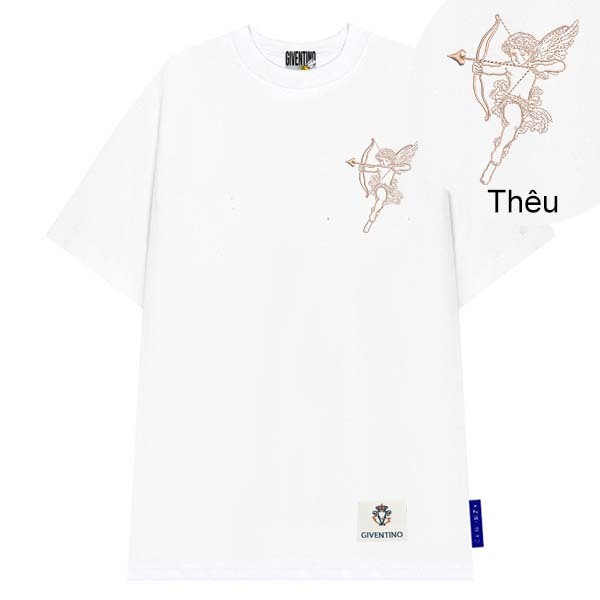 Áo Thun Thêu Thiên Thần Áo thun Localbrand Cotton L250 gsm