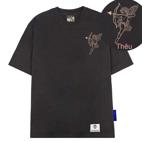 Áo Thun Thêu Thiên Thần Áo thun Localbrand Cotton L250 gsm