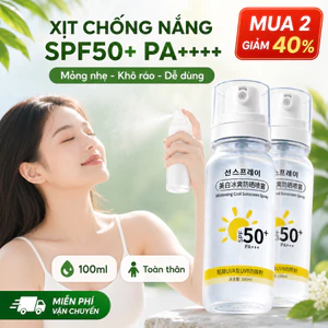 Xịt Chống Nắng Toàn Thân SPF50+ PA++++ 100ml | Mỏng Nhẹ, Khô Ráo, Dễ Dùng Hằng Ngày