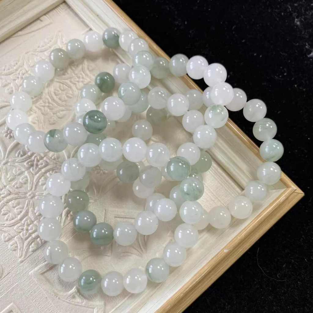 Vòng tay Thiên Sơn Thuý dạng hạt,trang sức cao cấp bằng đá tự nhiên 𝐬𝐡𝐚𝐧𝐠𝐡𝐚𝐢 𝐬𝐭𝐨𝐫𝐞