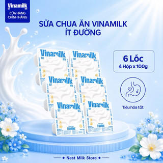 [Chỉ Giao HCM] Sữa Chua Ăn Vinamilk Ít Đường 100g - Thùng 48 Hộp