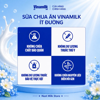 [Chỉ Giao HCM] Sữa Chua Ăn Vinamilk Ít Đường 100g - Thùng 48 Hộp