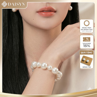 [NgocDaisy] N156 Vòng tay handmade hạt Ngọc nhân tạo đá xinh xắn 16mm và 12mm